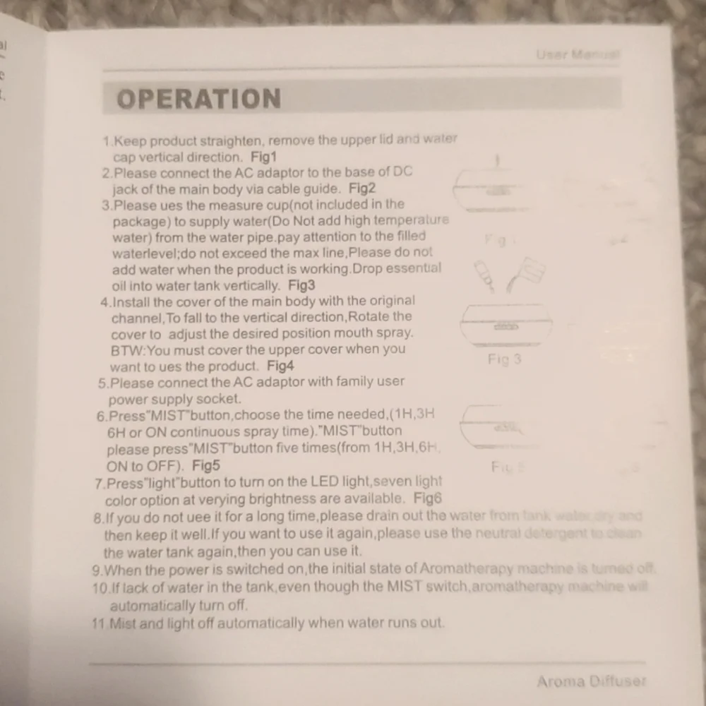 LED Color Changing Essential Oil Mist Diffuser - Picture 12 of 16